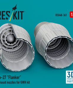 Reskit Su-27 "Flanker" exhaust nozzles for GWH kit (3D Printed) RSU48-0361