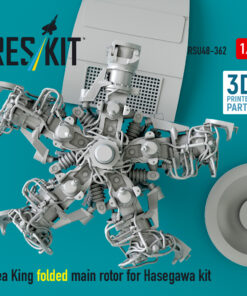 Alternative view of Reskit Sea King folded main rotor for Hasegawa kit (3D Printed) RSU48-0362