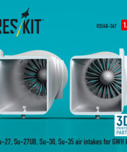 Alternative view of Reskit Su-27, Su-27UB,30,35 air intakes for GWH kit (3D Printed) RSU48-0367