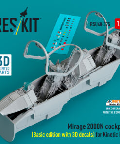 Reskit Mirage 2000N cockpit (Basic edition with 3D decals) for Kinetic kit (1/48) RSU48-0375