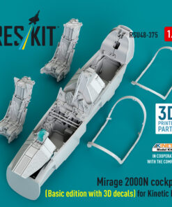 Alternative view of Reskit Mirage 2000N cockpit (Basic edition with 3D decals) for Kinetic kit (1/48) RSU48-0375