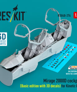 Reskit Mirage 2000D cockpit (Basic edition with 3D decals) for Kinetic kit (1/48) RSU48-0376