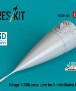 Alternative view of Reskit Mirage 2000N nose cone for Kinetic/Italeri kit (3D Printed) RSU48-0405
