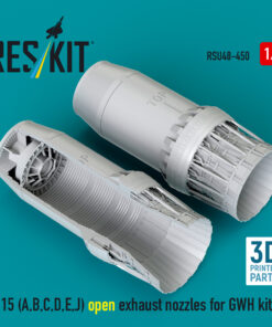 Reskit F-15 (A, B, C, D, E, J) open exhaust nozzles for GWH kit (1/48) RSU48-0450