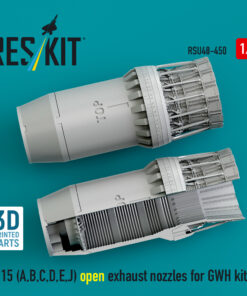 Alternative view of Reskit F-15 (A, B, C, D, E, J) open exhaust nozzles for GWH kit (1/48) RSU48-0450