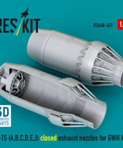 Reskit F-15 (A, B, C, D, E, J) closed exhaust nozzles for GWH kit (1/48) RSU48-0451