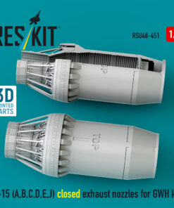 Alternative view of Reskit F-15 (A, B, C, D, E, J) closed exhaust nozzles for GWH kit (1/48) RSU48-0451