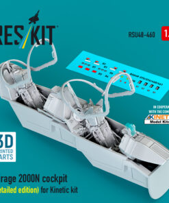 Reskit Mirage 2000N cockpit (Detailed edition) for Kinetic kit (1/48) RSU48-0460