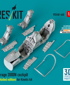 Alternative view of Reskit Mirage 2000N cockpit (Detailed edition) for Kinetic kit (1/48) RSU48-0460