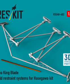 Alternative view of Reskit Sea King blade fold restraint systems for Hasegawa kit (3D Printed) RSU48-0482