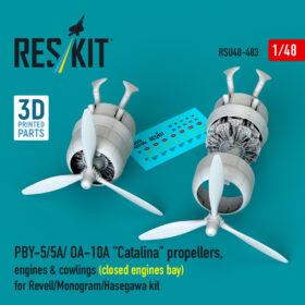 Reskit PBY-5/5A/ OA-10A "Catalina" propellers, engines & cowlings (closed engines bay) for Revell/Monogram/Hasegawa kit (1/48) RSU48-0483