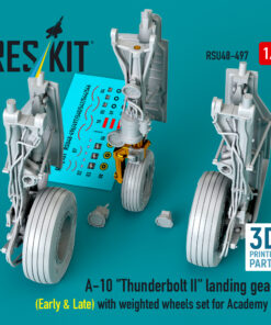 Reskit A-10 "Thunderbolt II" landing gears (Early & Late) with weighted wheels set for Academy kit (1/48) RSU48-0497