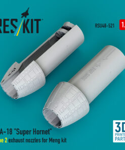 Alternative view of Reskit F/A-18 "Super Hornet" type 2 exhaust nozzles for Meng kit (3D Printed) RSU48-0521
