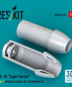 Reskit F/A-18 "Super Hornet" type 1 exhaust nozzles for Hasegawa kit (3D Printed) RSU48-0522