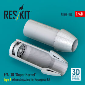 Reskit F/A-18 "Super Hornet" type 1 exhaust nozzles for Hasegawa kit (3D Printed) RSU48-0522