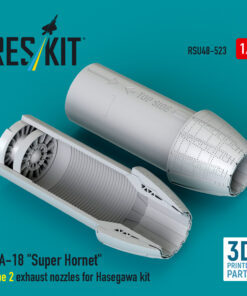 Reskit F/A-18 "Super Hornet" type 2 exhaust nozzles for Hasegawa kit (3D Printed) RSU48-0523