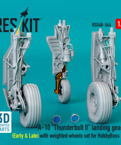 Alternative view of Reskit A-10 "Thunderbolt II" landing gears (Early & Late) with weighted wheels set for HobbyBoss kit (1/48) RSU48-0544