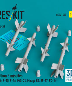 Reskit Python 3 missiles (4 pcs) (3D Printed) (1/32) RS32-0509