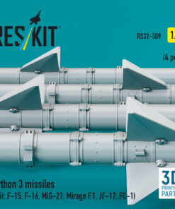 Alternative view of Reskit Python 3 missiles (4 pcs) (3D Printed) (1/32) RS32-0509