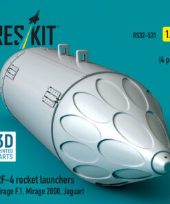 Alternative view of Reskit LRF-4 rocket launchers (4 pcs) (3D Printed) (1/32) RS32-0531