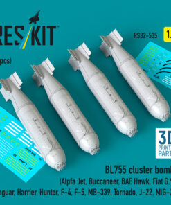 Reskit BL755 cluster bombs (4 pcs) (3D Printed) (1/32) RS32-0535