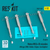 Reskit Matra MICA-IR missiles (4 pcs) (3D Printed) (1/32) RS32-0549