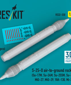 Reskit S-25-O air-to-ground rocket (2 pcs) (3D Printed) (1/32) RS32-0558