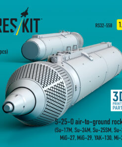 Alternative view of Reskit S-25-O air-to-ground rocket (2 pcs) (3D Printed) (1/32) RS32-0558