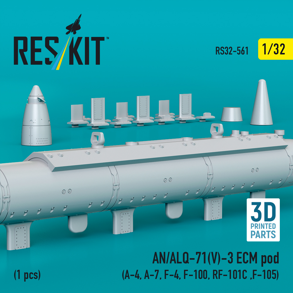 Reskit AN/ALQ-71(V)-3 ECM pod (1pcs) (3D Printed) (1/32) RS32-0561 - Image 2