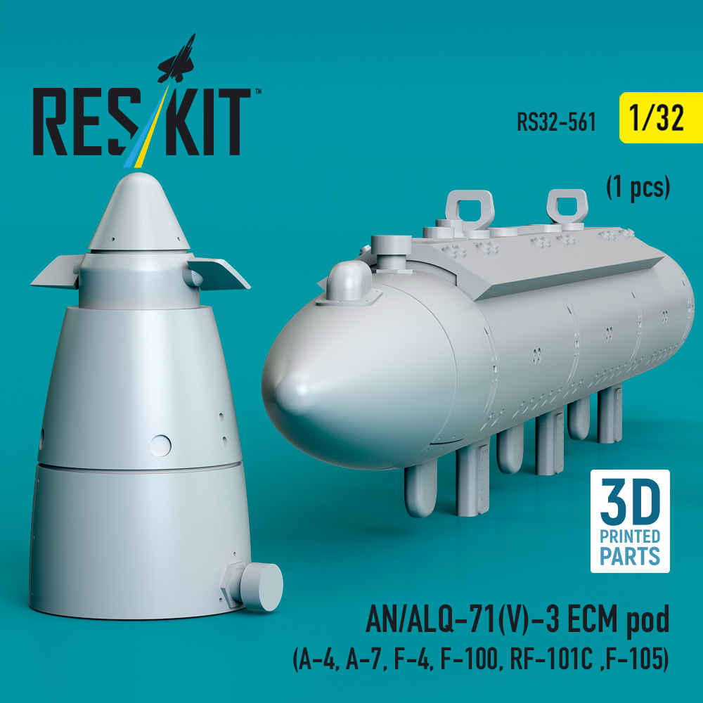 Reskit AN/ALQ-71(V)-3 ECM pod (1pcs) (3D Printed) (1/32) RS32-0561 - Image 3