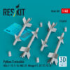 Reskit Python 3 missiles (4 pcs) (3D Printed) (1/48) RS48-0509