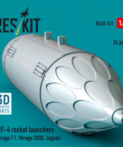 Alternative view of Reskit LRF-4 rocket launchers (4 pcs) (3D Printed) (1/48) RS48-0531