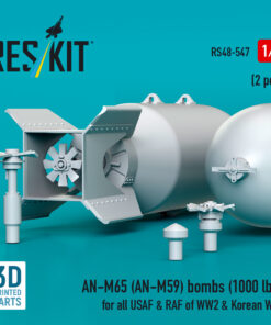 Alternative view of Reskit AN-M65 (AN-M59) bombs (1000 lbs) for all USAF & RAF of WW2 & Korean War (3D Printed) (1/48) RS48-0547