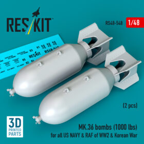 Reskit MK.36 bombs (2 pcs) for all US NAVY & RAF of WW2 & Korean War (3D Printed) (1/48) RS48-0548