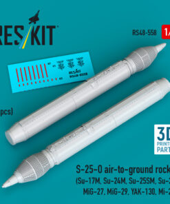 Reskit S-25-O air-to-ground rocket (2 pcs) (3D Printed) (1/48) RS48-0558