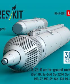 Alternative view of Reskit S-25-O air-to-ground rocket (2 pcs) (3D Printed) (1/48) RS48-0558