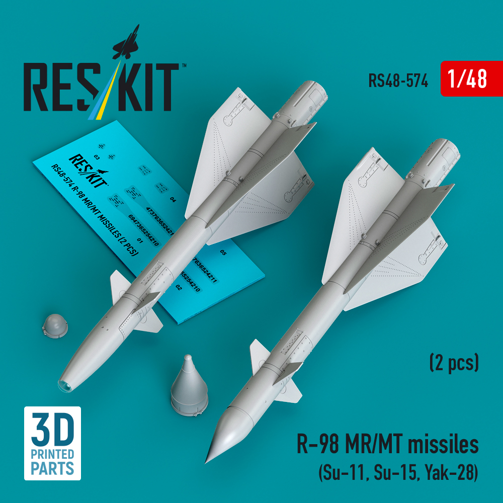 Reskit R-98 MR/MT missiles (2 pcs) (3D Printed) (1/48) RS48-0574