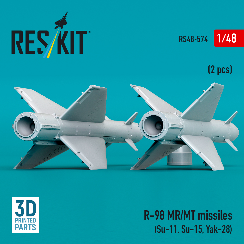 Reskit R-98 MR/MT missiles (2 pcs) (3D Printed) (1/48) RS48-0574 - Image 3