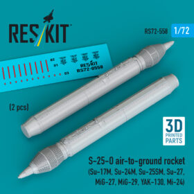 Reskit S-25-O air-to-ground rocket (2 pcs) (3D Printed) (1/72) RS72-0558