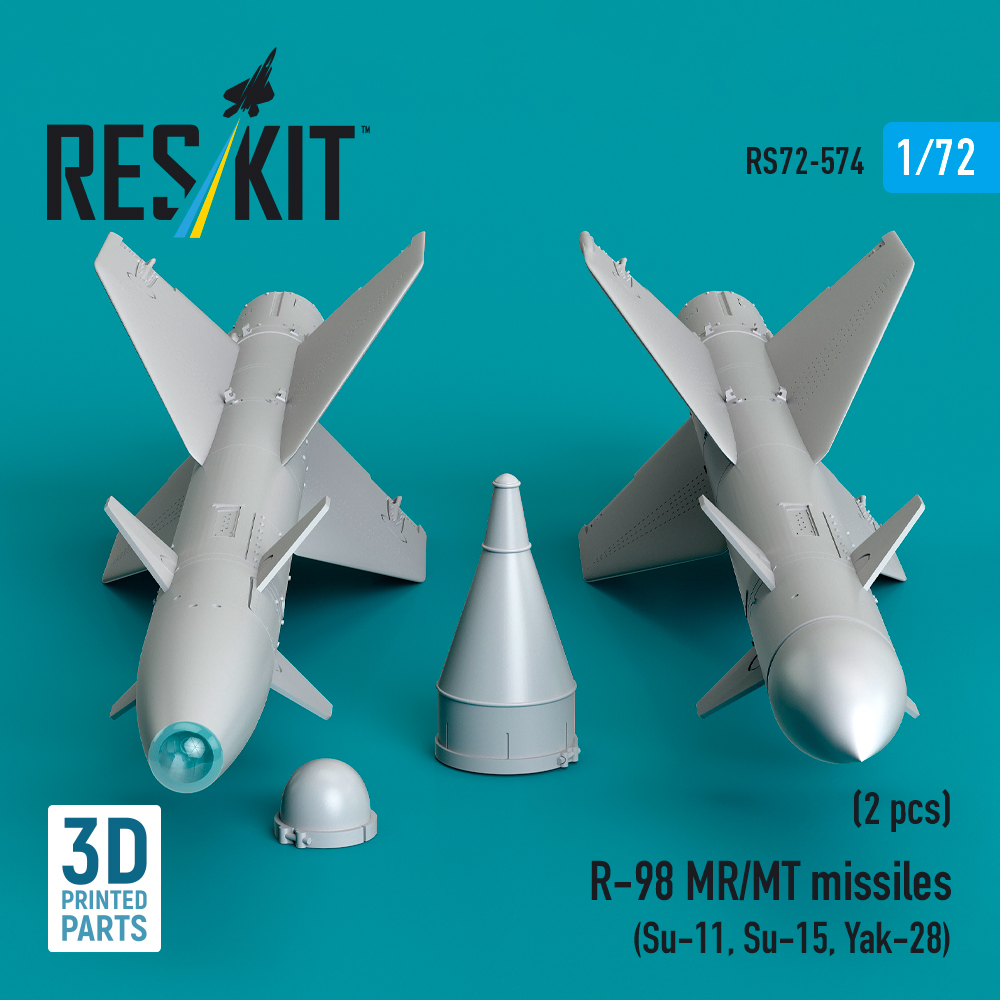 Reskit R-98 MR/MT missiles (2 pcs) (3D Printed) (1/72) RS72-0574 - Image 2