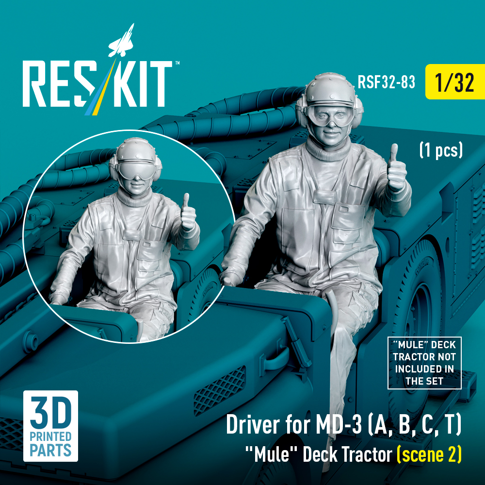 Reskit Driver for MD-3 (A, B, C, T) "Mule" Deck Tractor (1 pcs) (3D Printed) (1/32) - Image 2