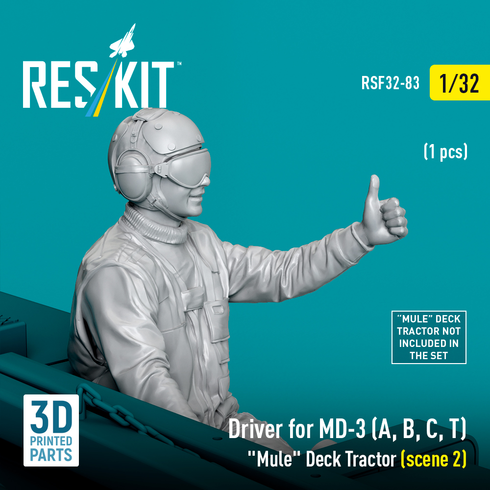 Reskit Driver for MD-3 (A, B, C, T) "Mule" Deck Tractor (1 pcs) (3D Printed) (1/32) - Image 3
