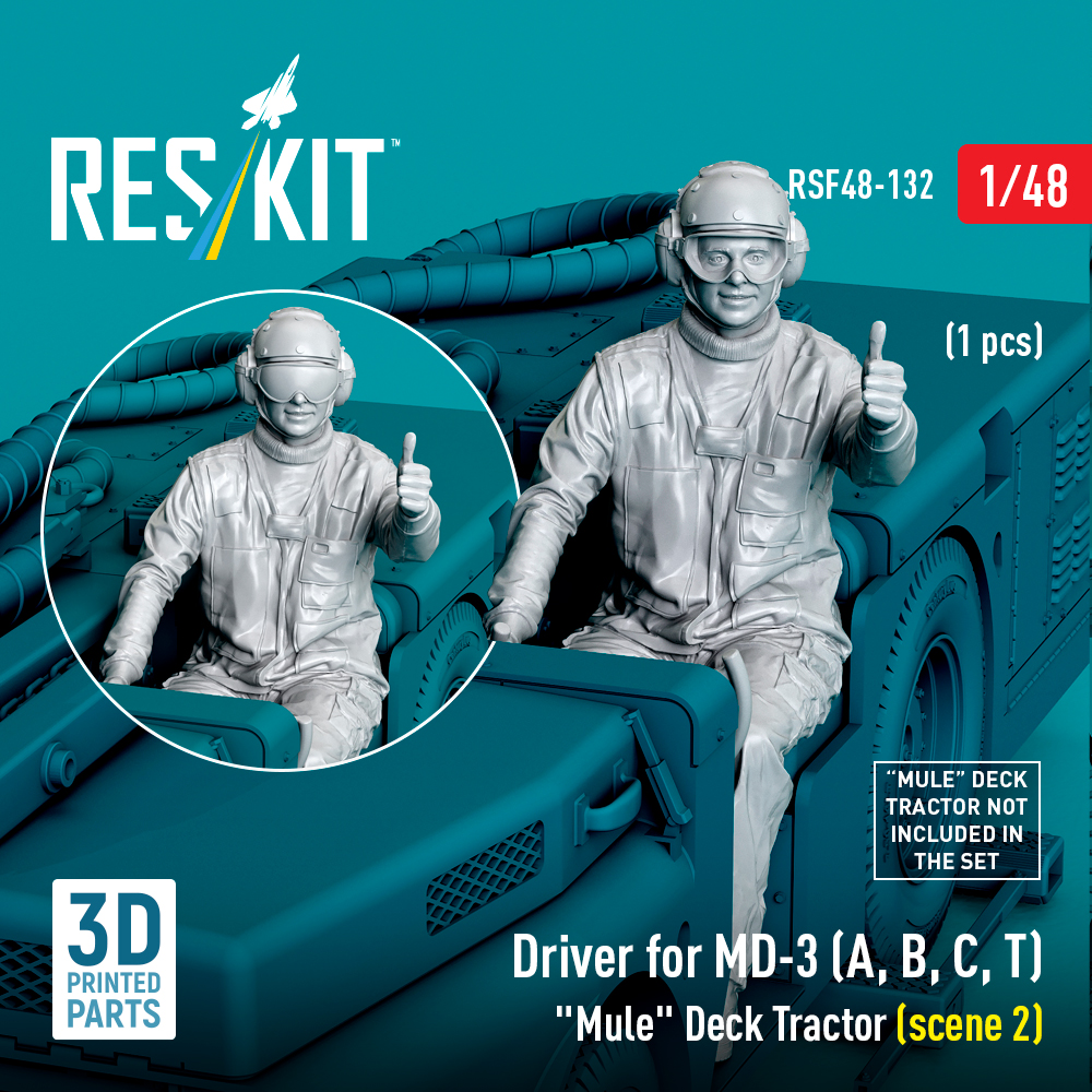 Reskit Driver for MD-3 (A, B, C, T) "Mule" Deck Tractor (1 pcs) (3D Printed) (1/48) - Image 2