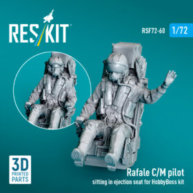Reskit Rafale C/M pilot sitting in ejection seat for HobbyBoss kit (1 pcs) (1/72)
