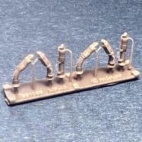 Minor 1/35 MP-48 U.S. antenna base set of 6 (straight, 30º bent and 45º bent, 2 of each.)