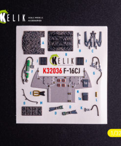 Alternative view of Kelik F-16CJ - interior 3D decals for Tamiya kit (1/32)
