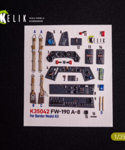 Kelik FW-190A-8 - interior 3D decals for Border Models kit (1/35)