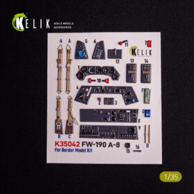 Kelik FW-190A-8 - interior 3D decals for Border Models kit (1/35)