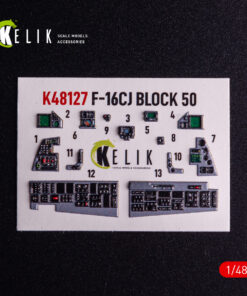 Alternative view of Kelik F-16CJ - interior 3D decals for Tamiya kit (1/48)