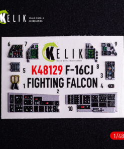Alternative view of Kelik F-16CJ - interior 3D decals for Hasegawa kit (1/48)